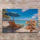 Summer Beach Family Names Sign - Tailored Canvases - Flyclothing LLC