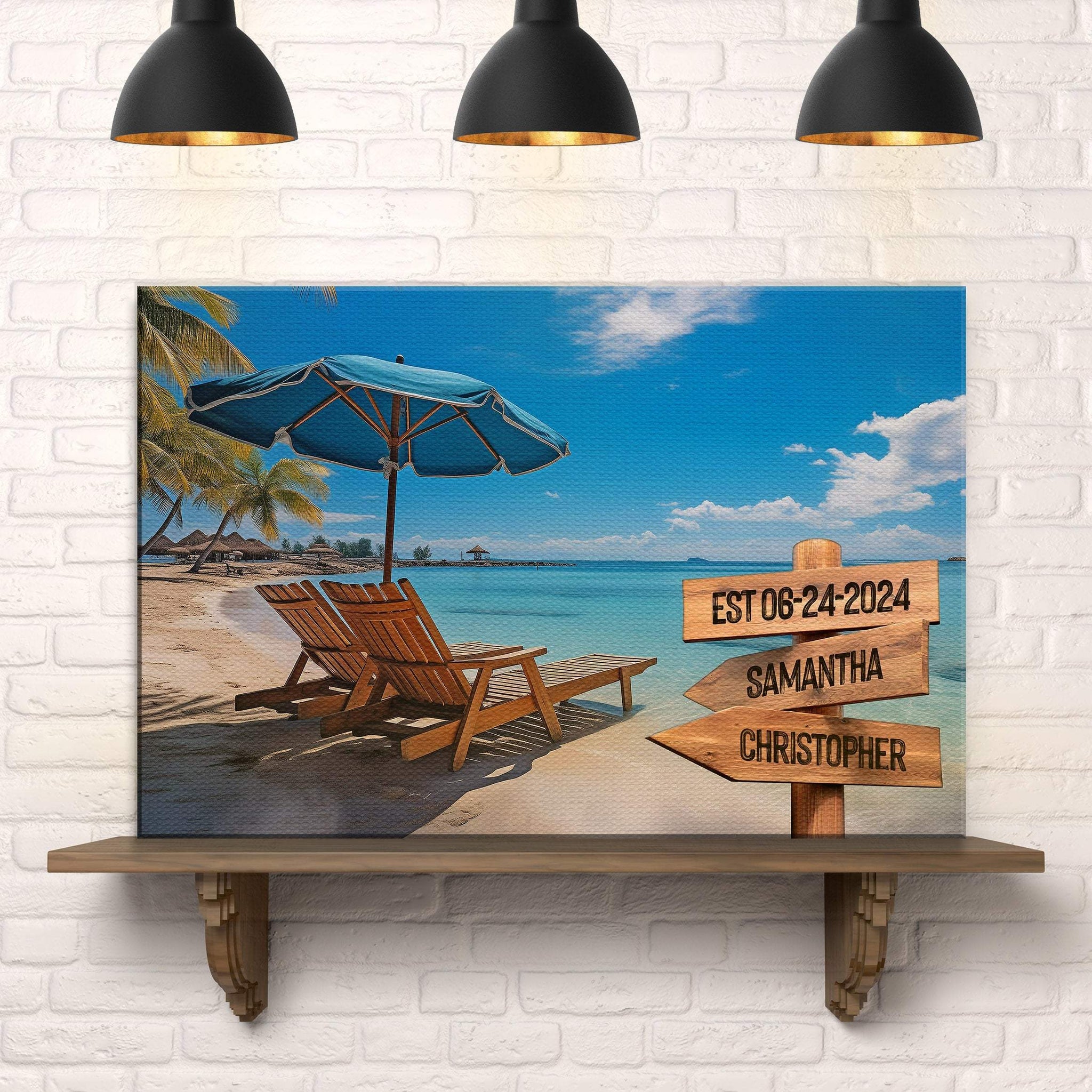 Summer Beach Family Names Sign - Tailored Canvases - Flyclothing LLC