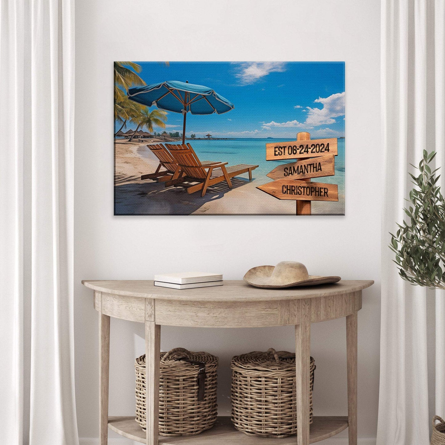 Summer Beach Family Names Sign - Tailored Canvases - Flyclothing LLC