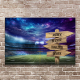 Football Field Family Names Sign - Tailored Canvases - Flyclothing LLC