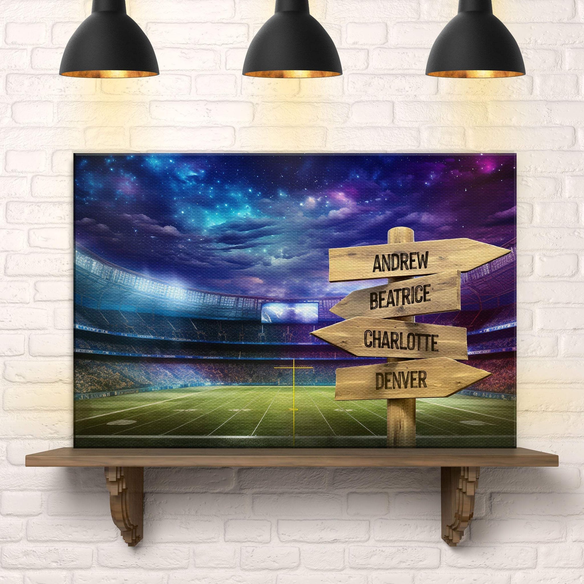Football Field Family Names Sign - Tailored Canvases - Flyclothing LLC