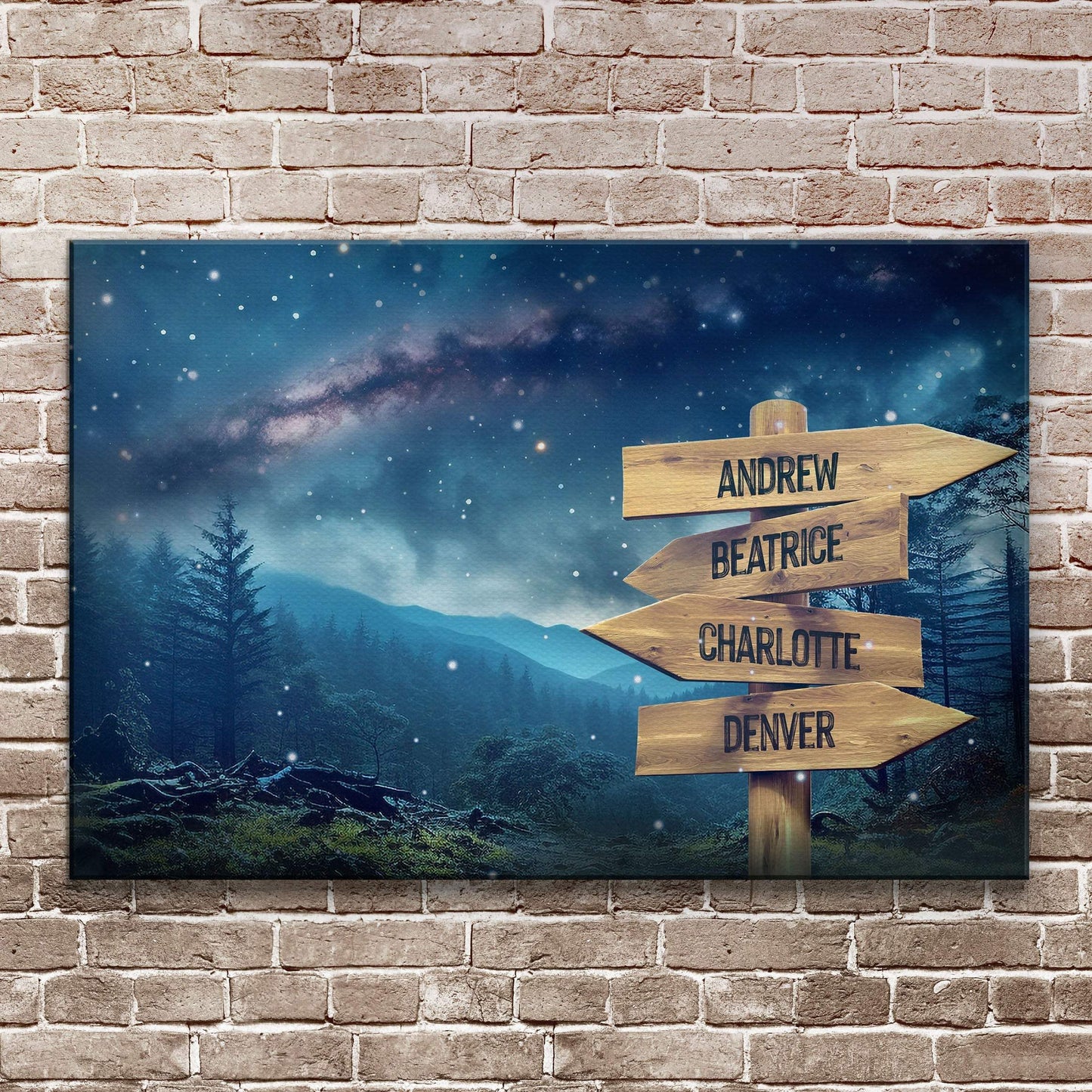 Starry Sky Family Names Sign - Tailored Canvases - Flyclothing LLC