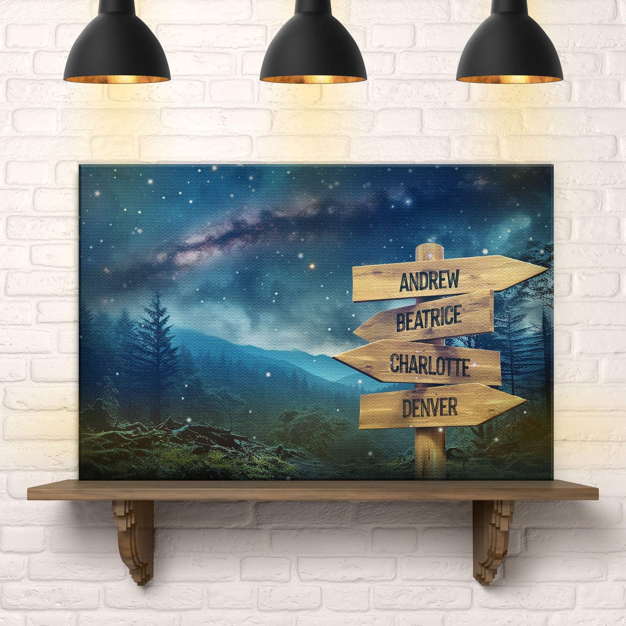 Starry Sky Family Names Sign - Tailored Canvases - Flyclothing LLC