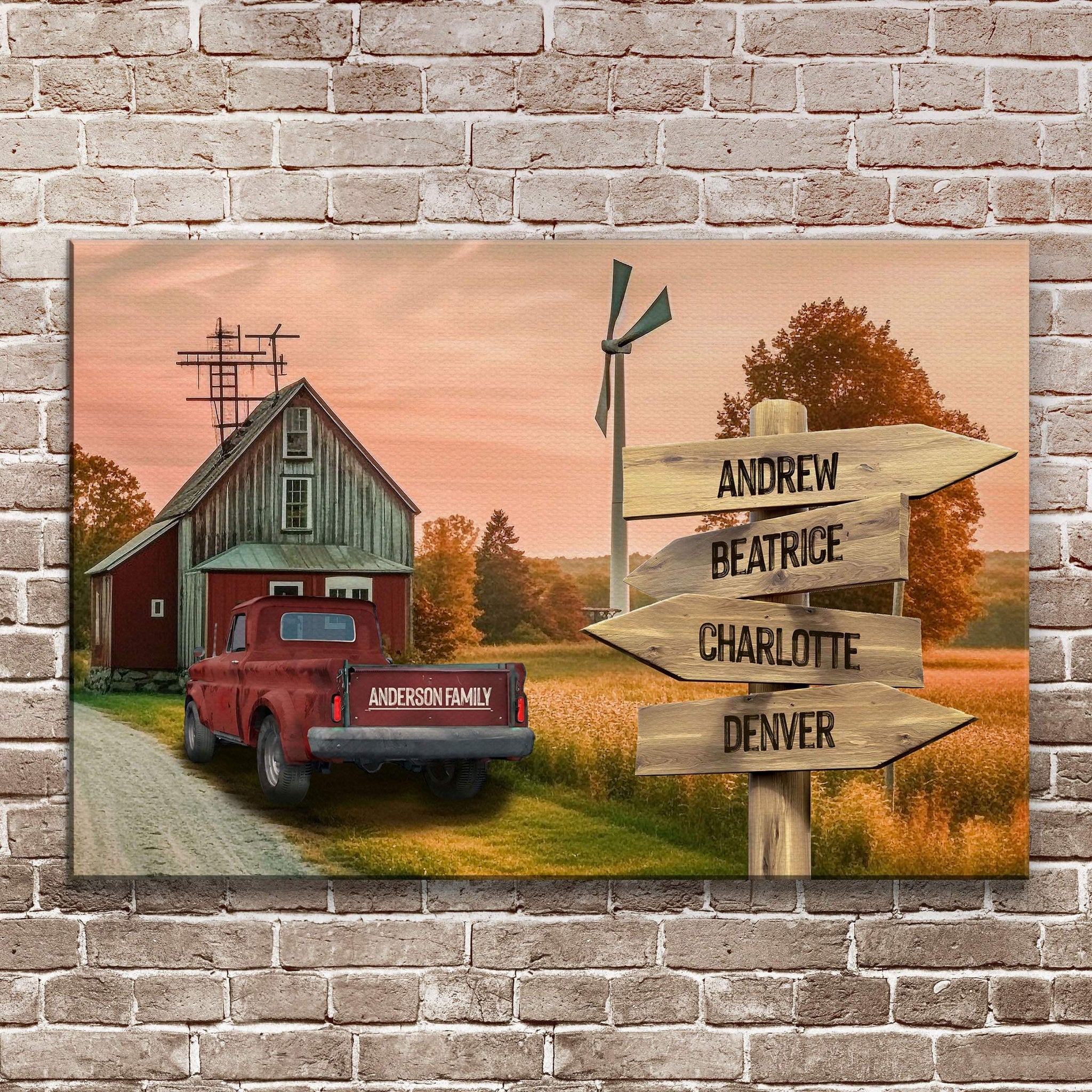 Old Truck Barn Family Names Sign - Tailored Canvases - Flyclothing LLC