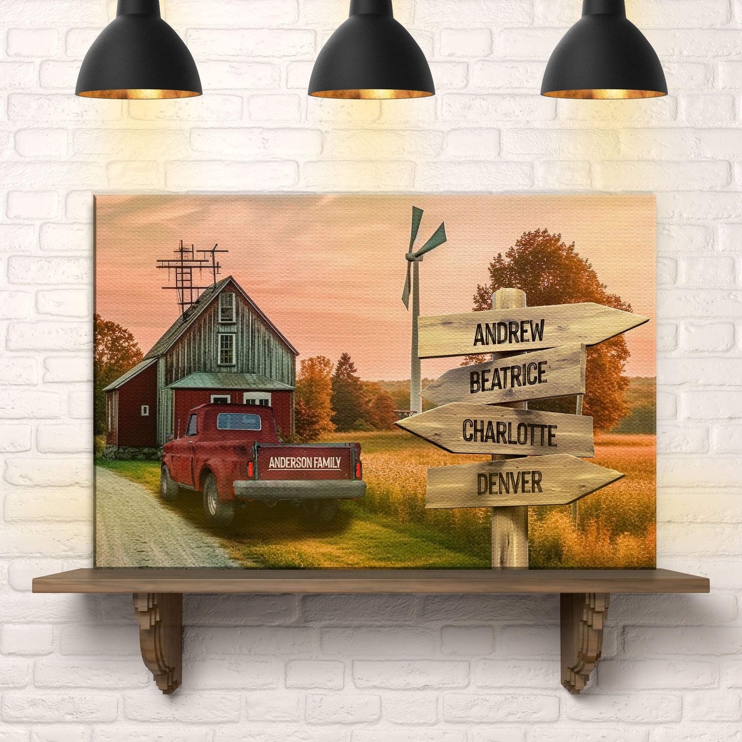 Old Truck Barn Family Names Sign - Tailored Canvases - Flyclothing LLC