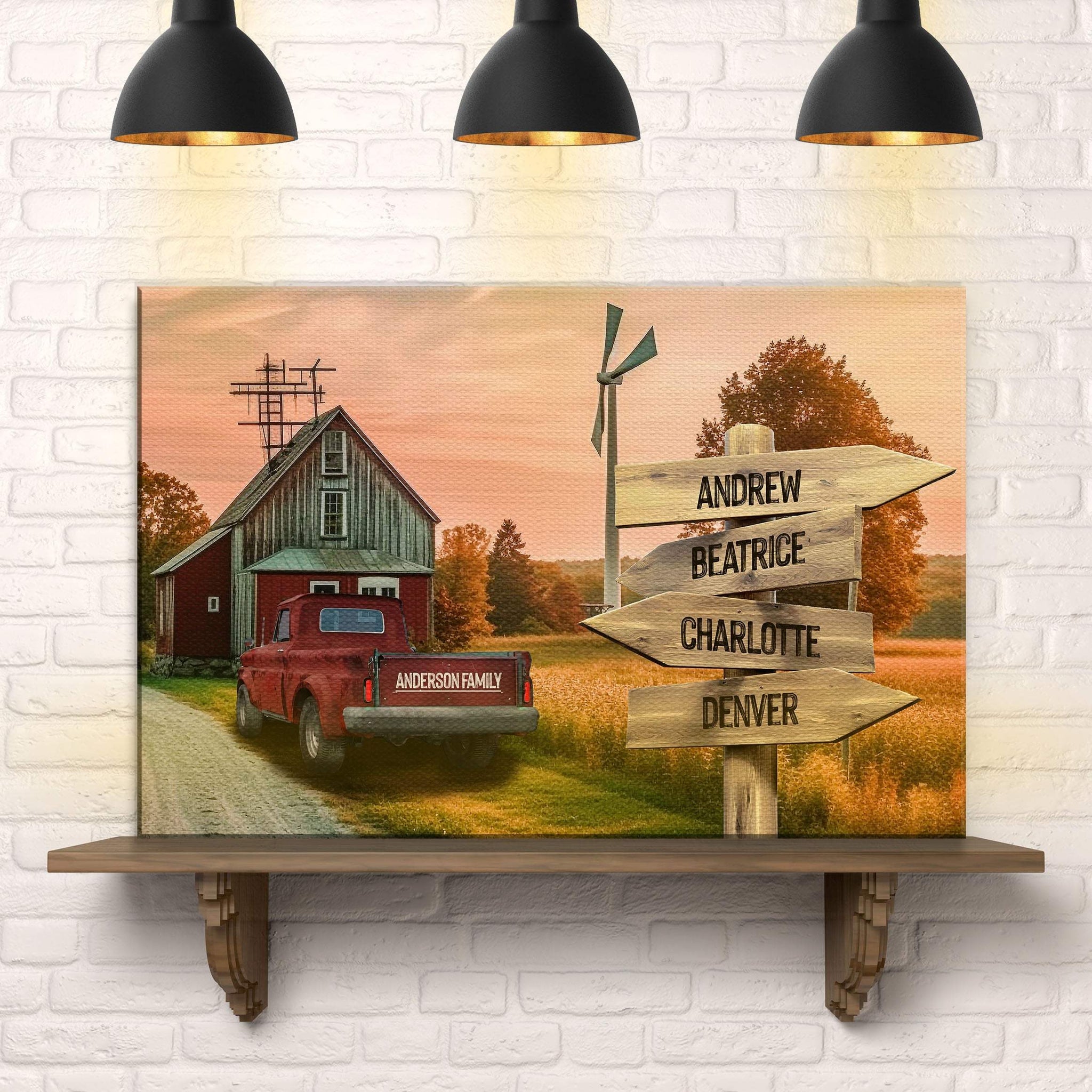 Old Truck Barn Family Names Sign - Tailored Canvases - Flyclothing LLC
