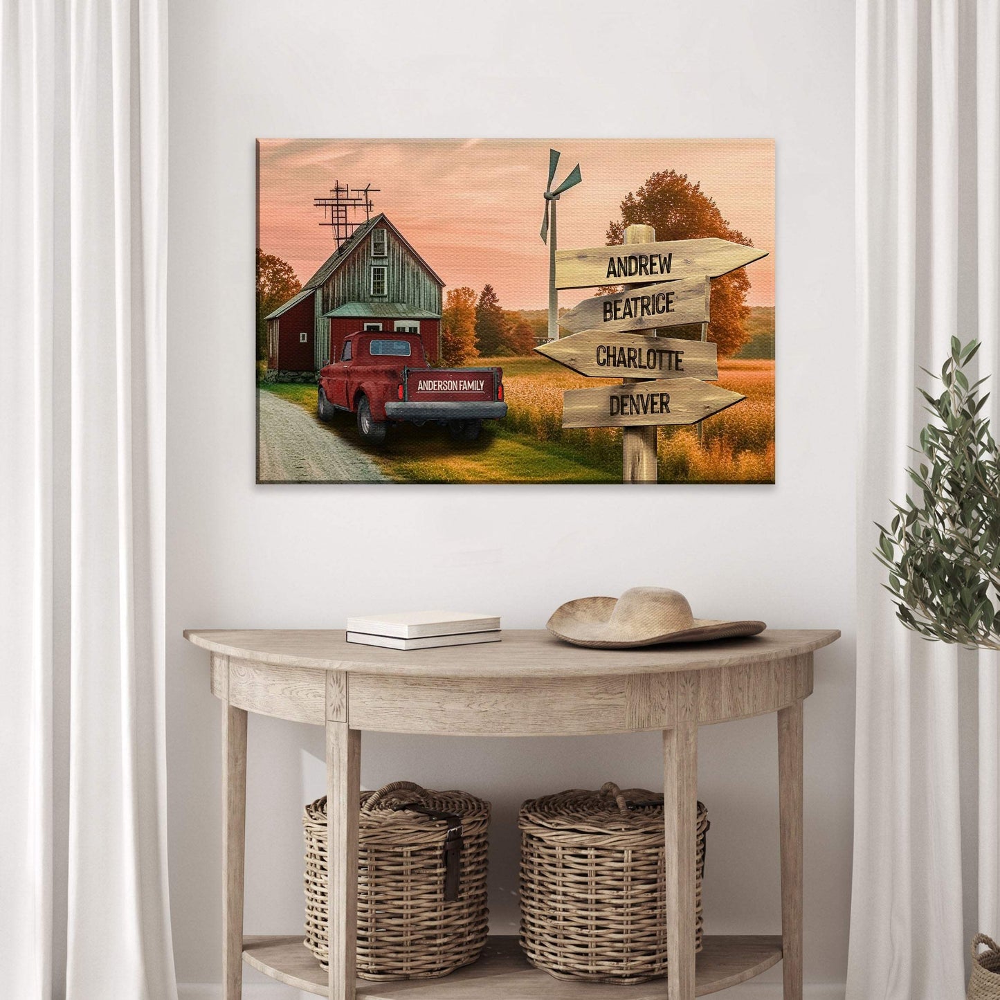 Old Truck Barn Family Names Sign - Tailored Canvases - Flyclothing LLC