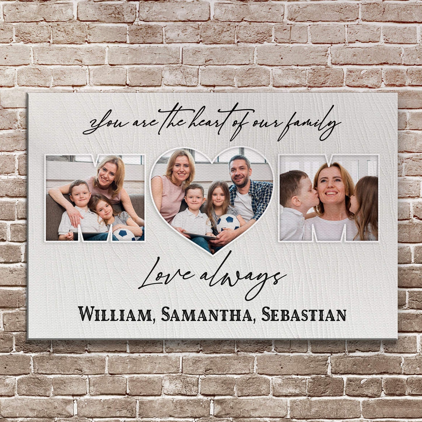 Mother's Day Sign You Are The Heart Of The Family - Tailored Canvases - Flyclothing LLC