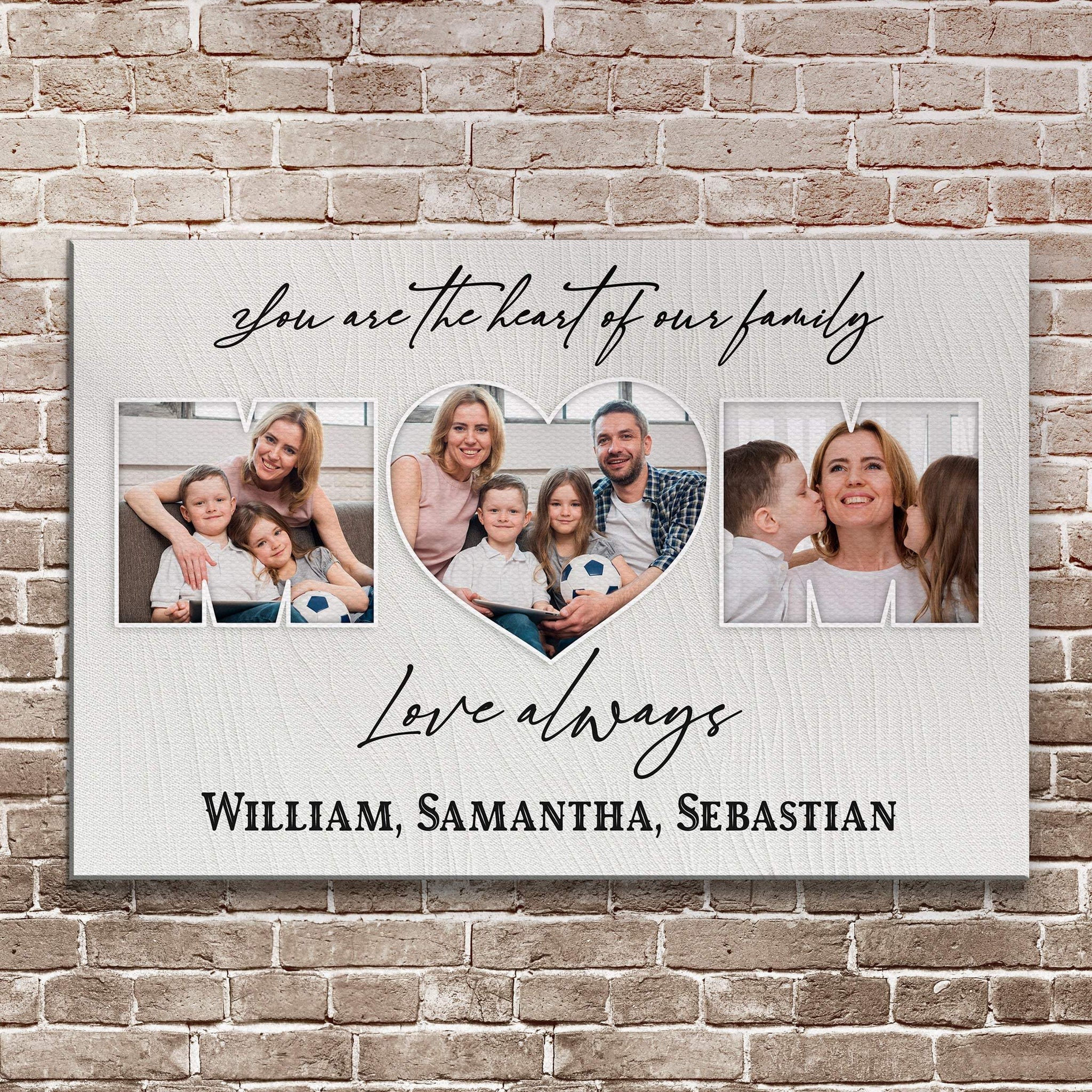 Mother's Day Sign You Are The Heart Of The Family - Tailored Canvases - Flyclothing LLC