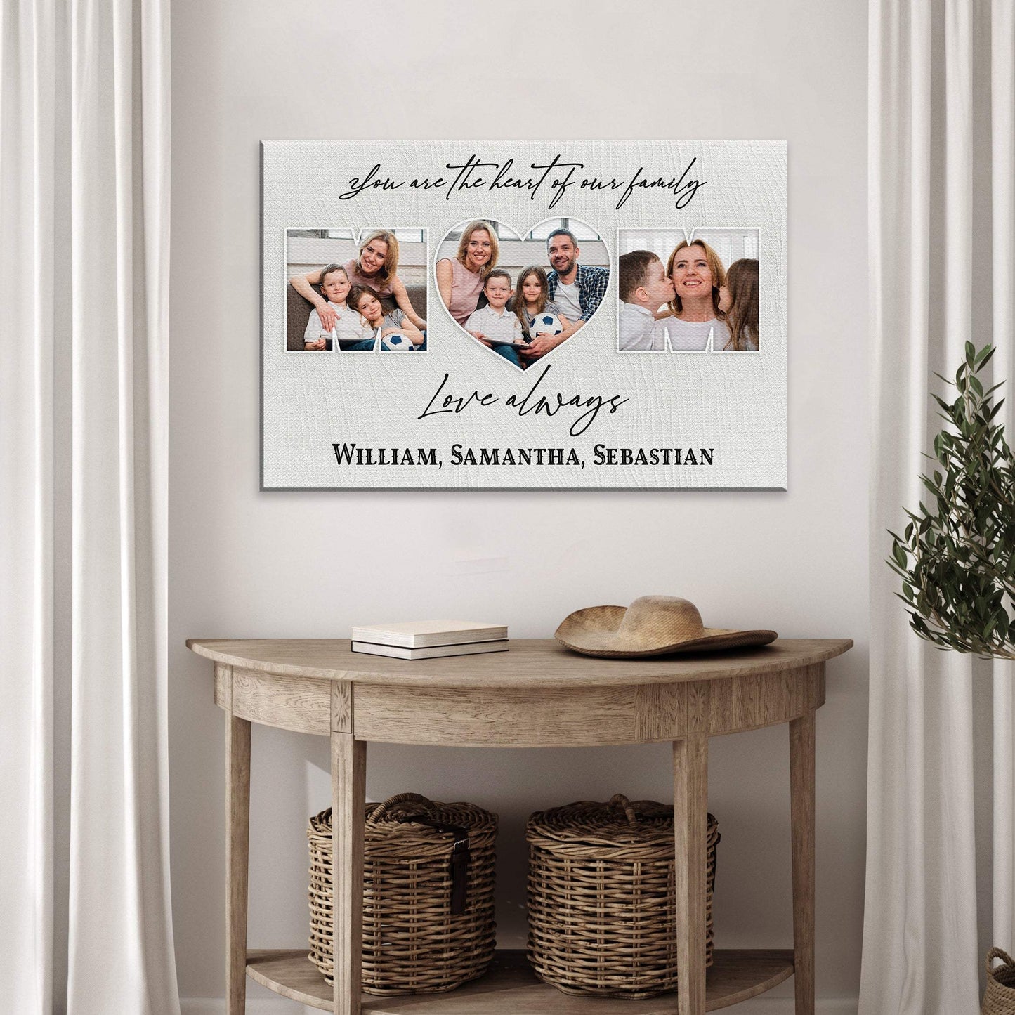 Mother's Day Sign You Are The Heart Of The Family - Tailored Canvases - Flyclothing LLC