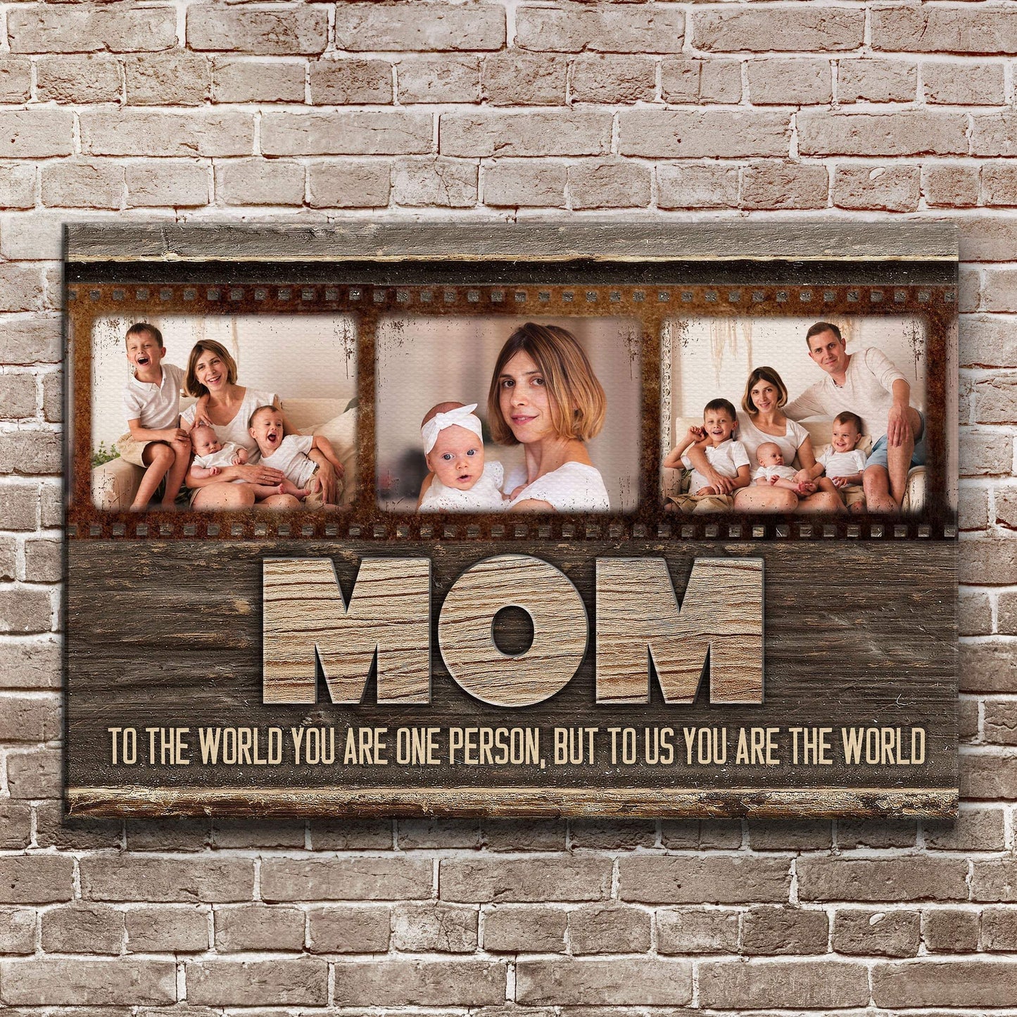 Mother's Day Sign To Us You Are The World - Tailored Canvases - Flyclothing LLC