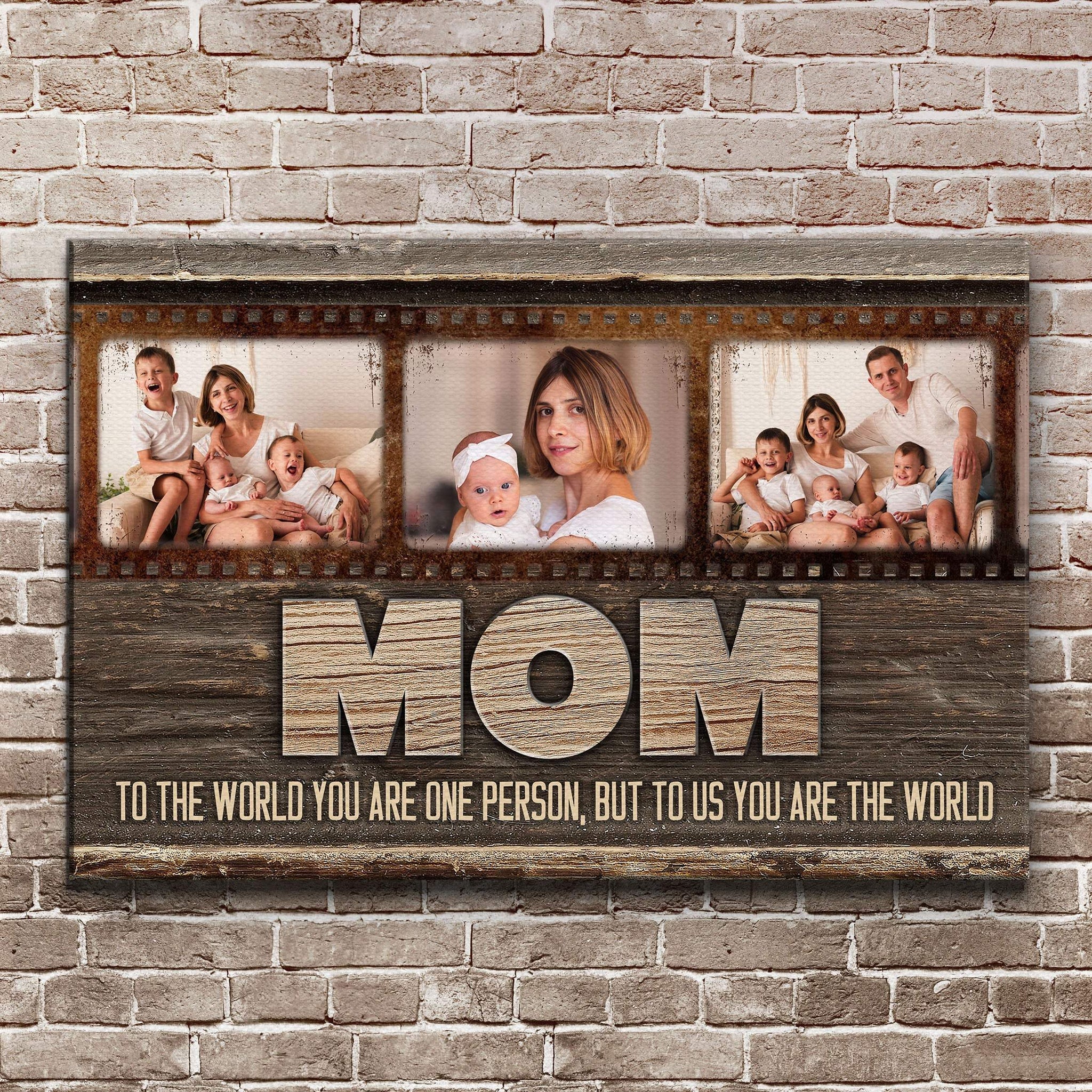 Mother's Day Sign To Us You Are The World - Tailored Canvases - Flyclothing LLC