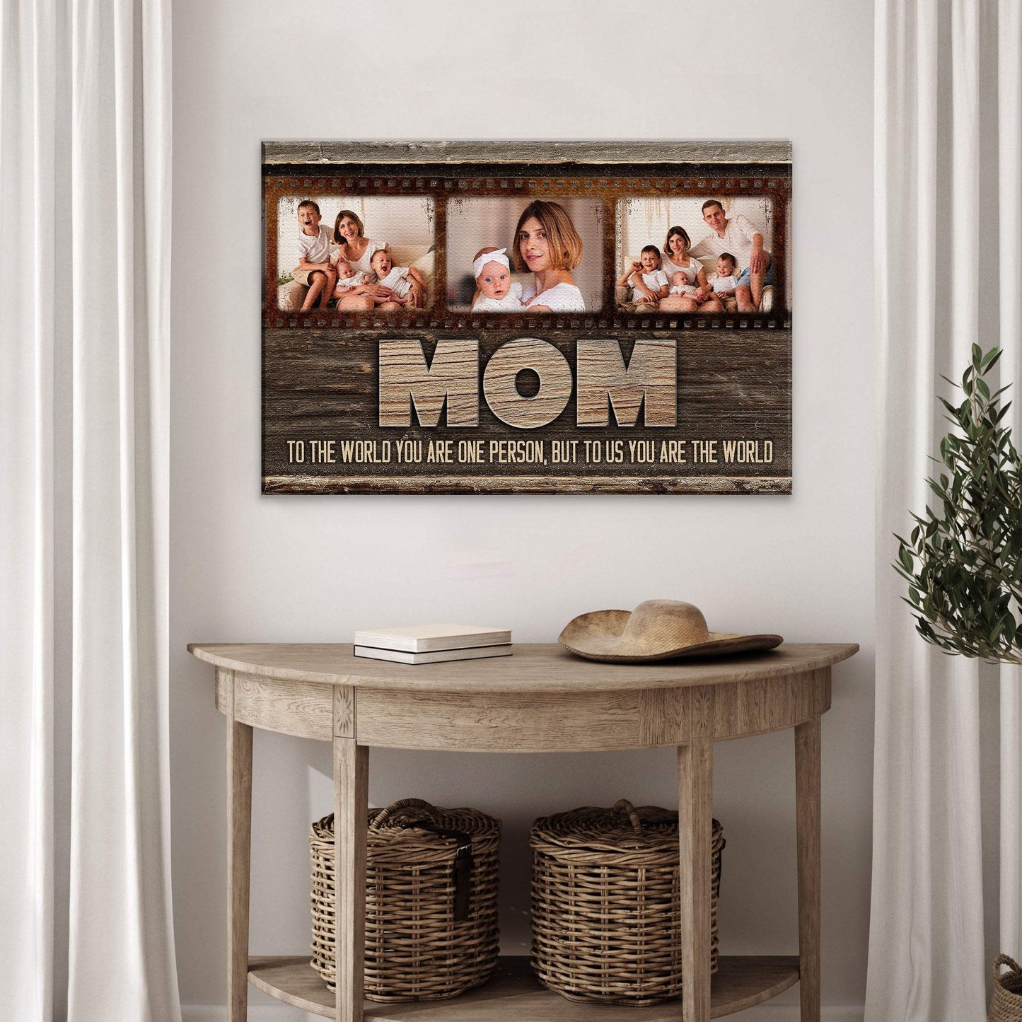Mother's Day Sign To Us You Are The World - Tailored Canvases - Flyclothing LLC