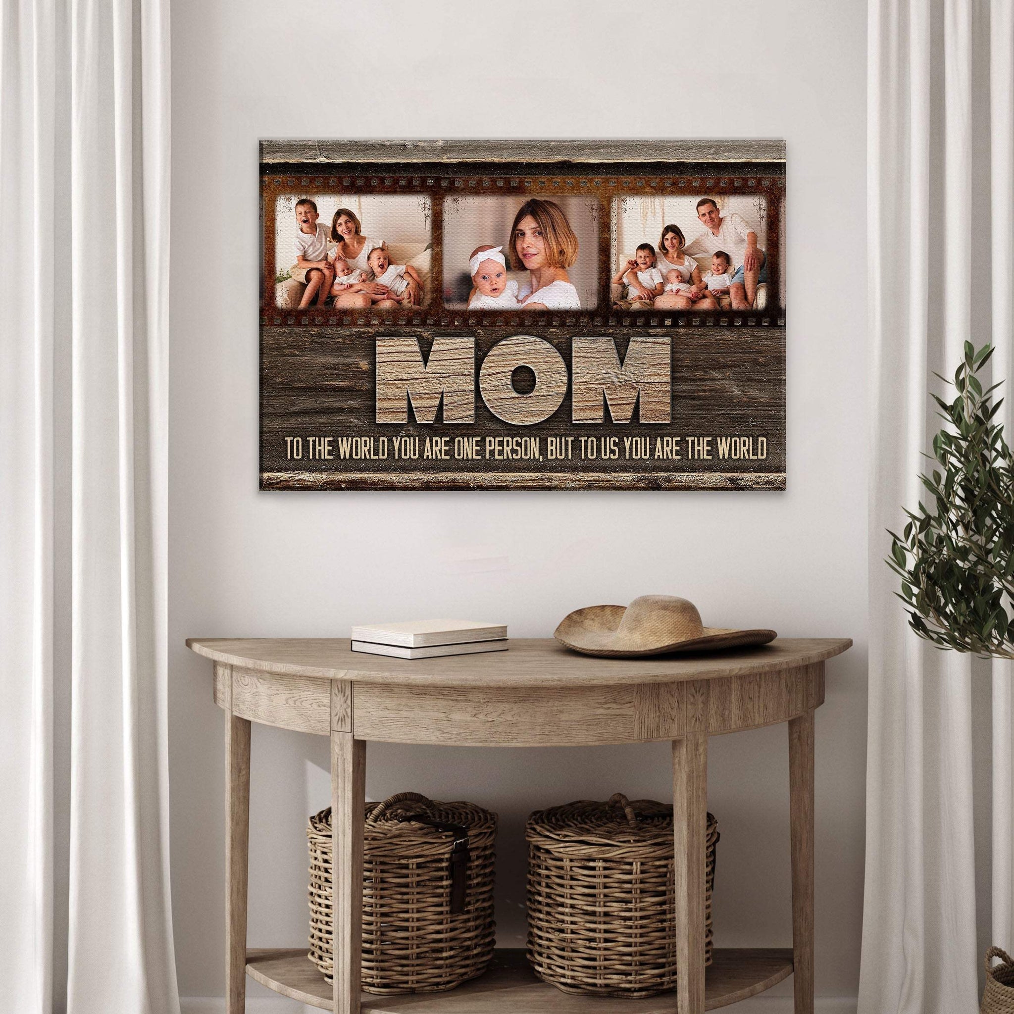 Mother's Day Sign To Us You Are The World - Tailored Canvases - Flyclothing LLC