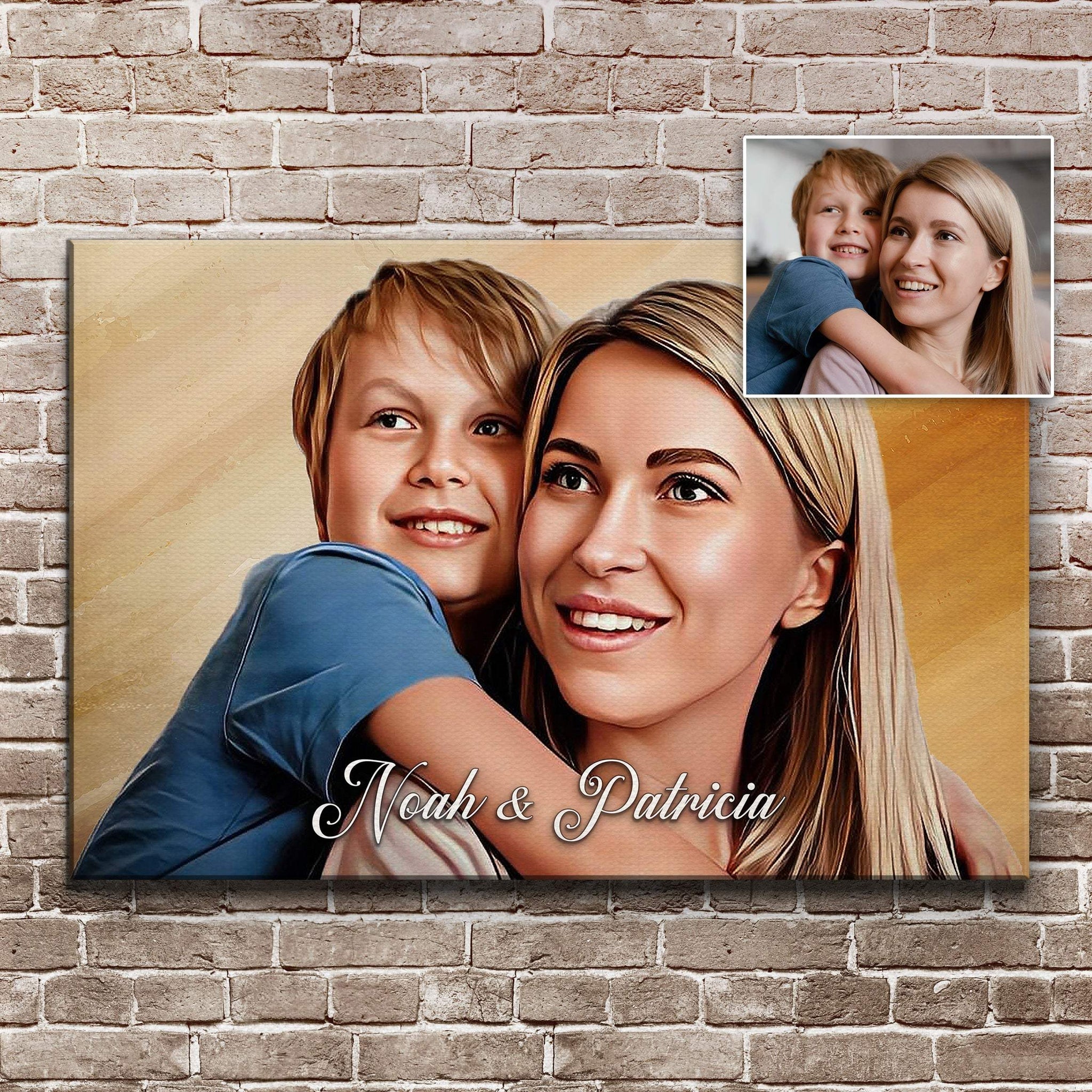 Mother's Day Cartoon Portrait Sign - Tailored Canvases - Flyclothing LLC