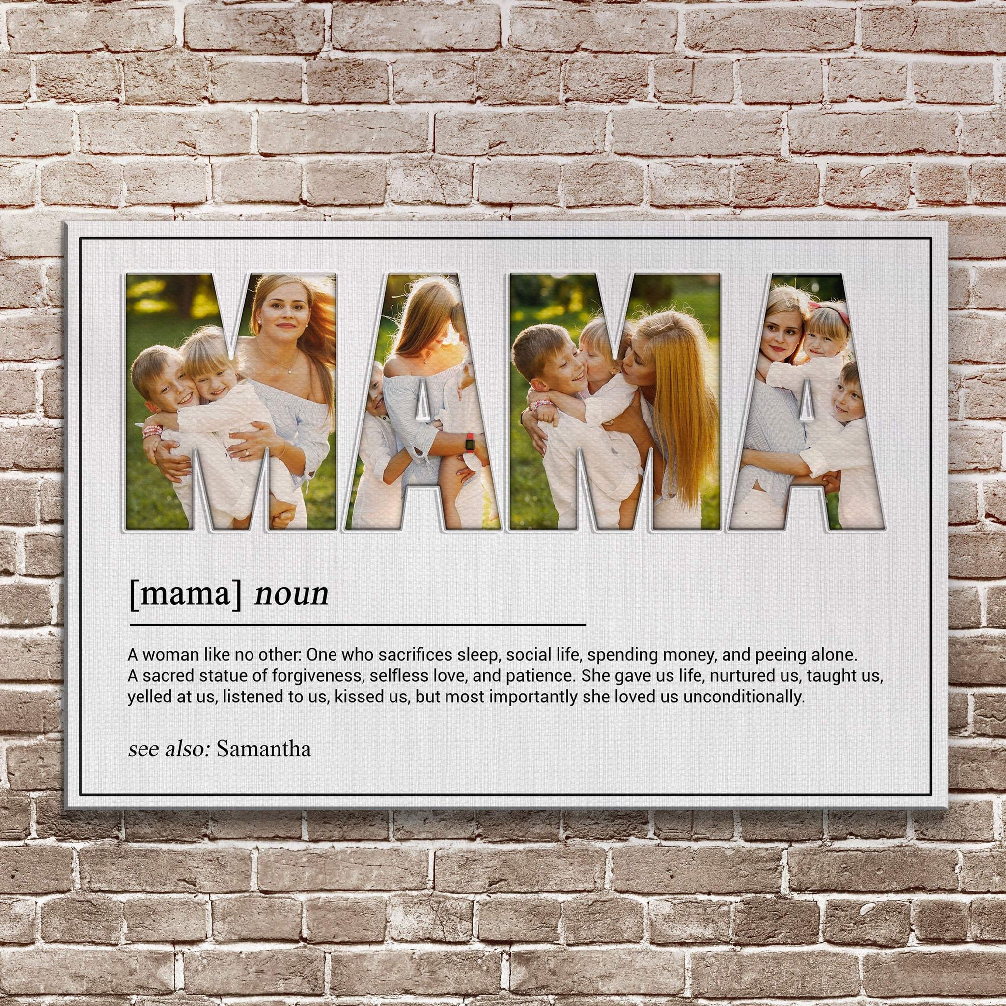 Mother's Day Sign She Loved Us Unconditionally - Tailored Canvases - Flyclothing LLC