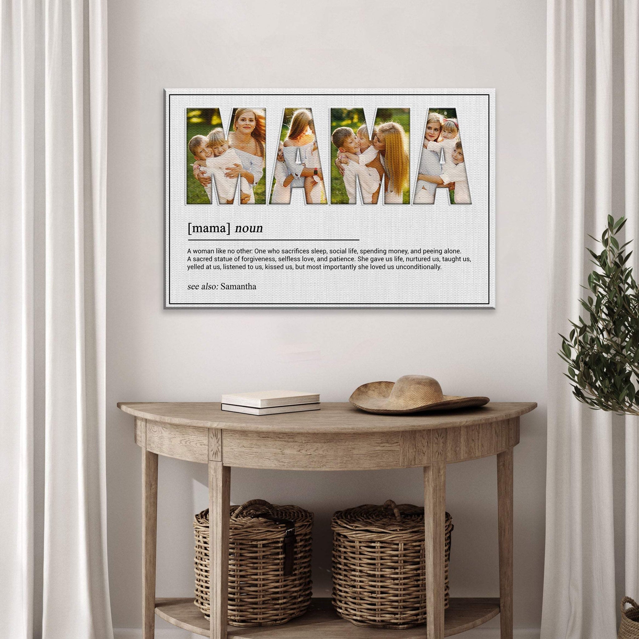 Mother's Day Sign She Loved Us Unconditionally - Tailored Canvases - Flyclothing LLC