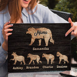 Mother's Day Sign Mother Bear and Cubs - Tailored Canvases - Flyclothing LLC