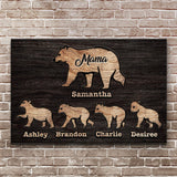 Mother's Day Sign Mother Bear and Cubs - Tailored Canvases - Flyclothing LLC
