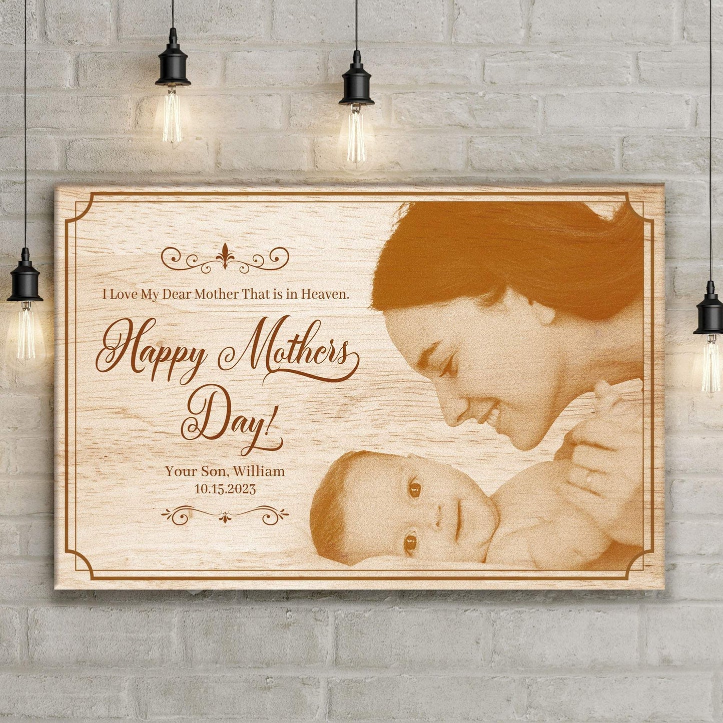 Mother's Day Sign Dear Mother In Heaven - Tailored Canvases - Flyclothing LLC