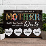 Mother's Day Sign To Our Family You Are The World - Tailored Canvases - Flyclothing LLC
