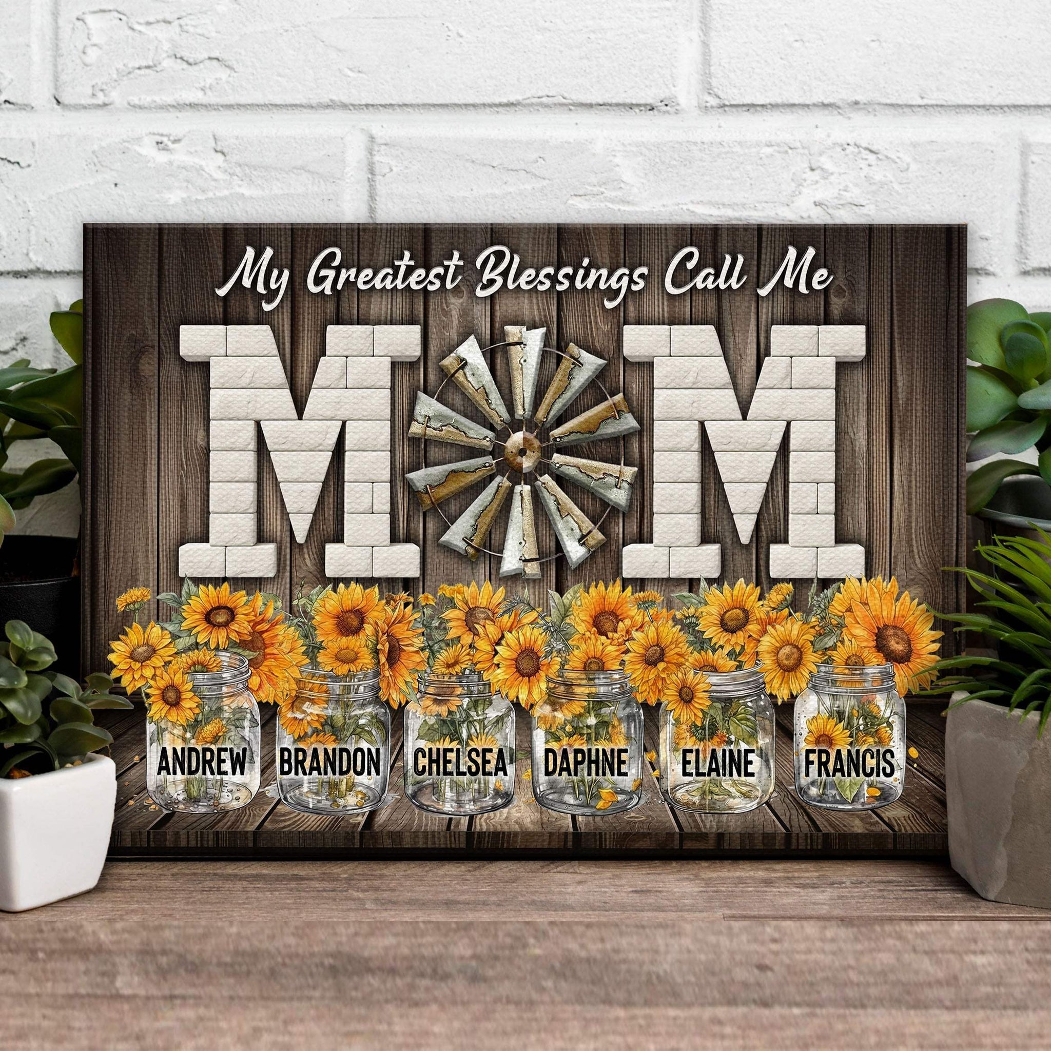 Mother's Day My Greatest Blessings Call Me Mom - Tailored Canvases - Flyclothing LLC