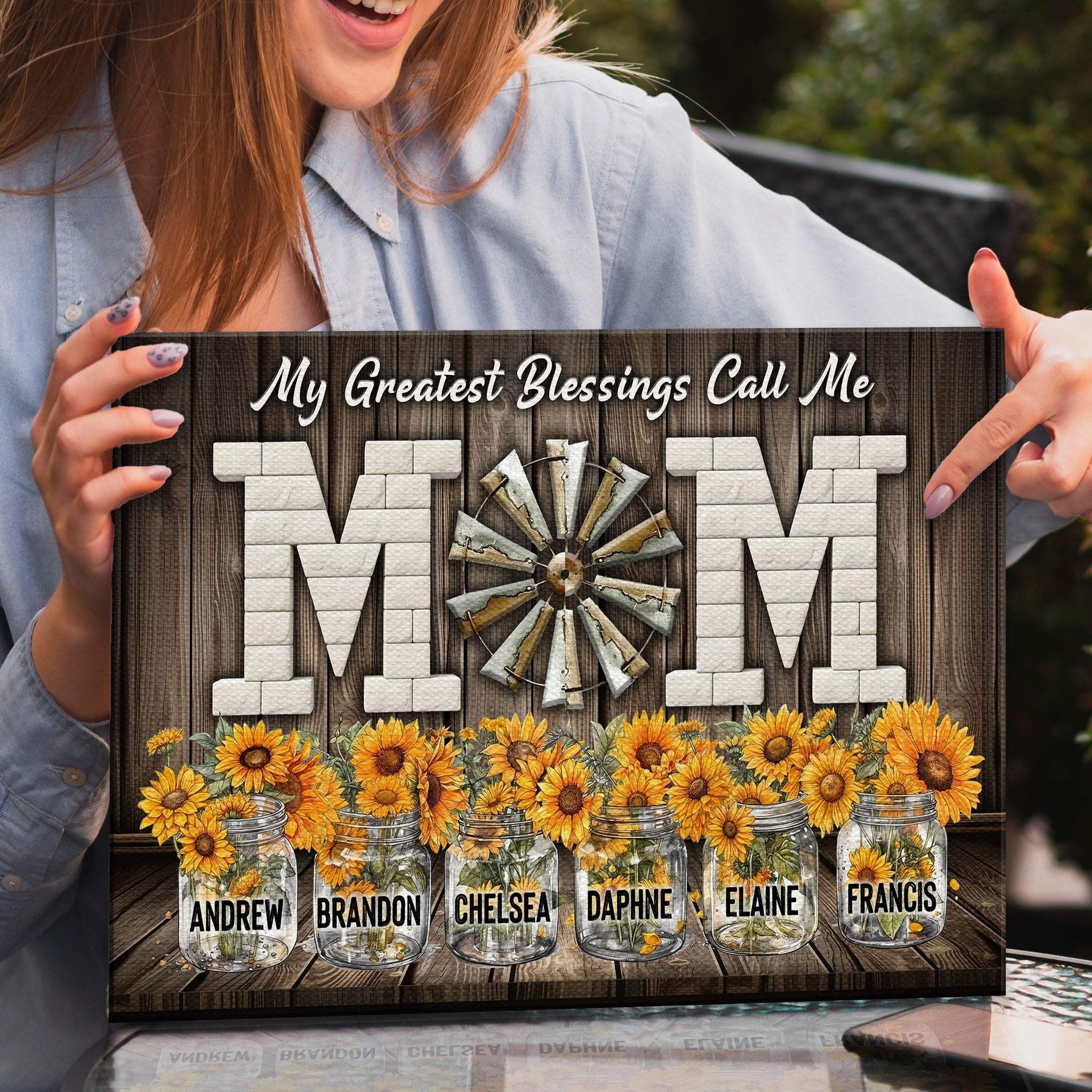 Mother's Day My Greatest Blessings Call Me Mom - Tailored Canvases - Flyclothing LLC