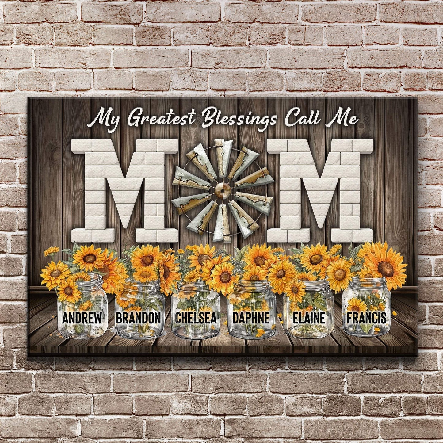 Mother's Day My Greatest Blessings Call Me Mom - Tailored Canvases - Flyclothing LLC