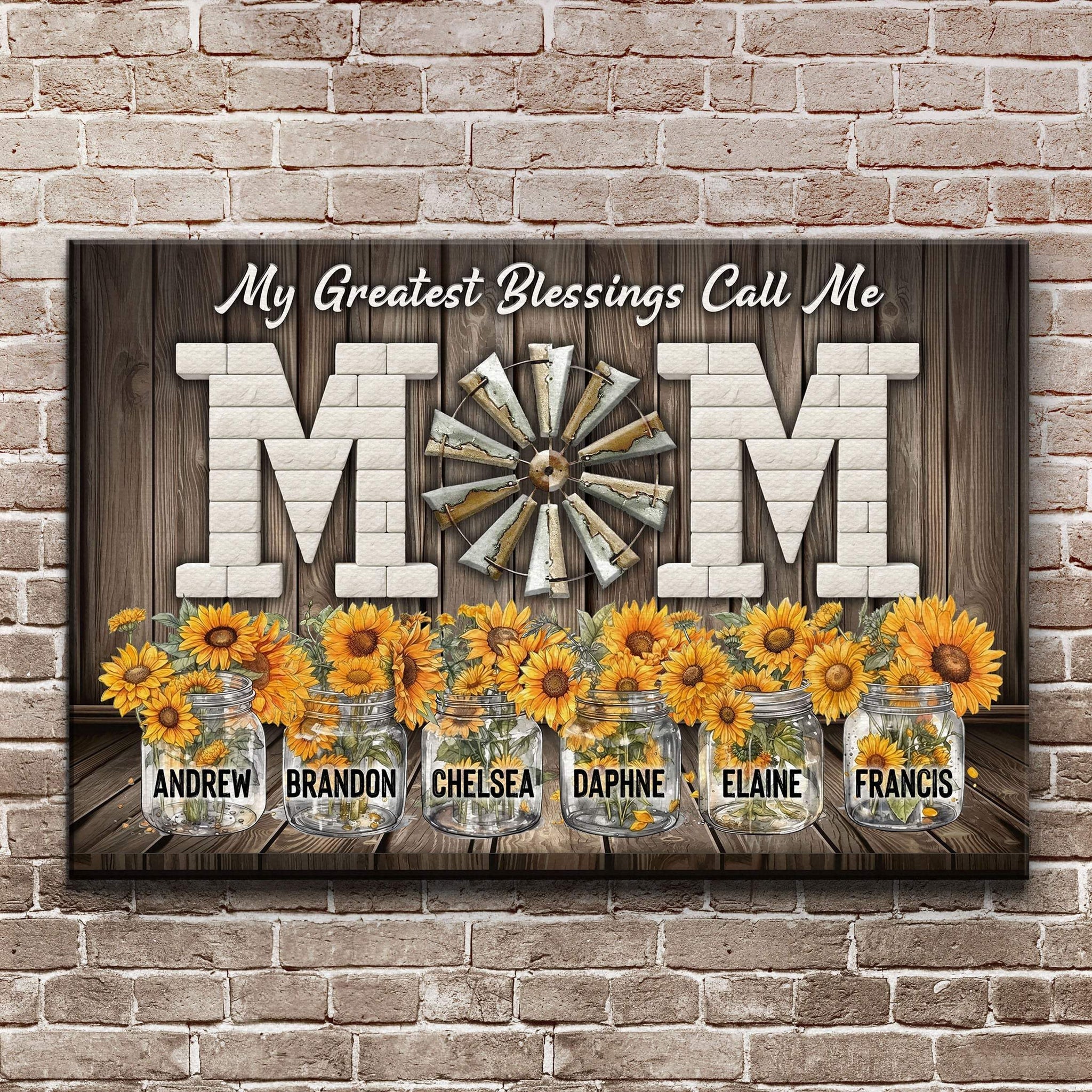 Mother's Day My Greatest Blessings Call Me Mom - Tailored Canvases - Flyclothing LLC