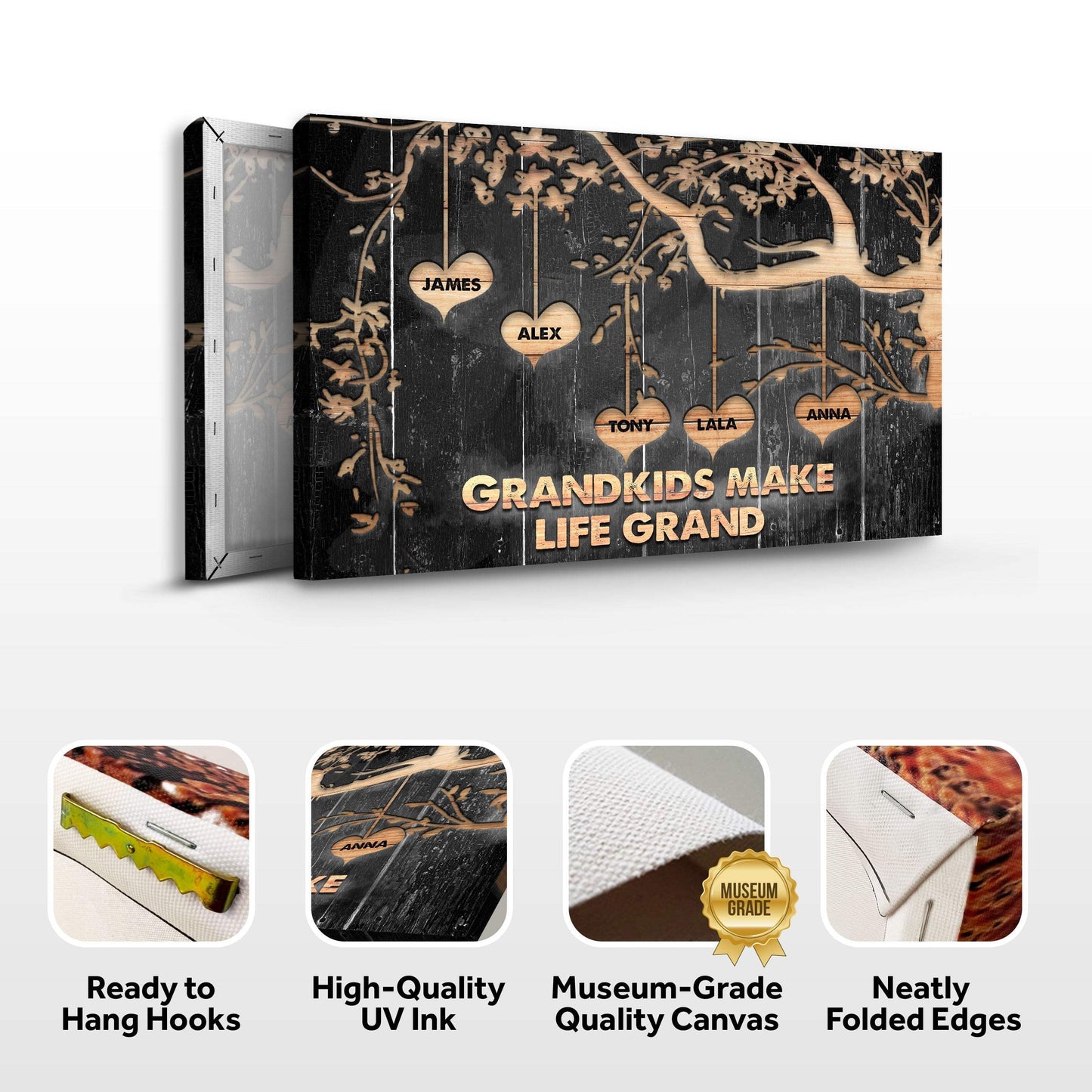Grandkids Make Life Grand Sign II - Tailored Canvases - Flyclothing LLC