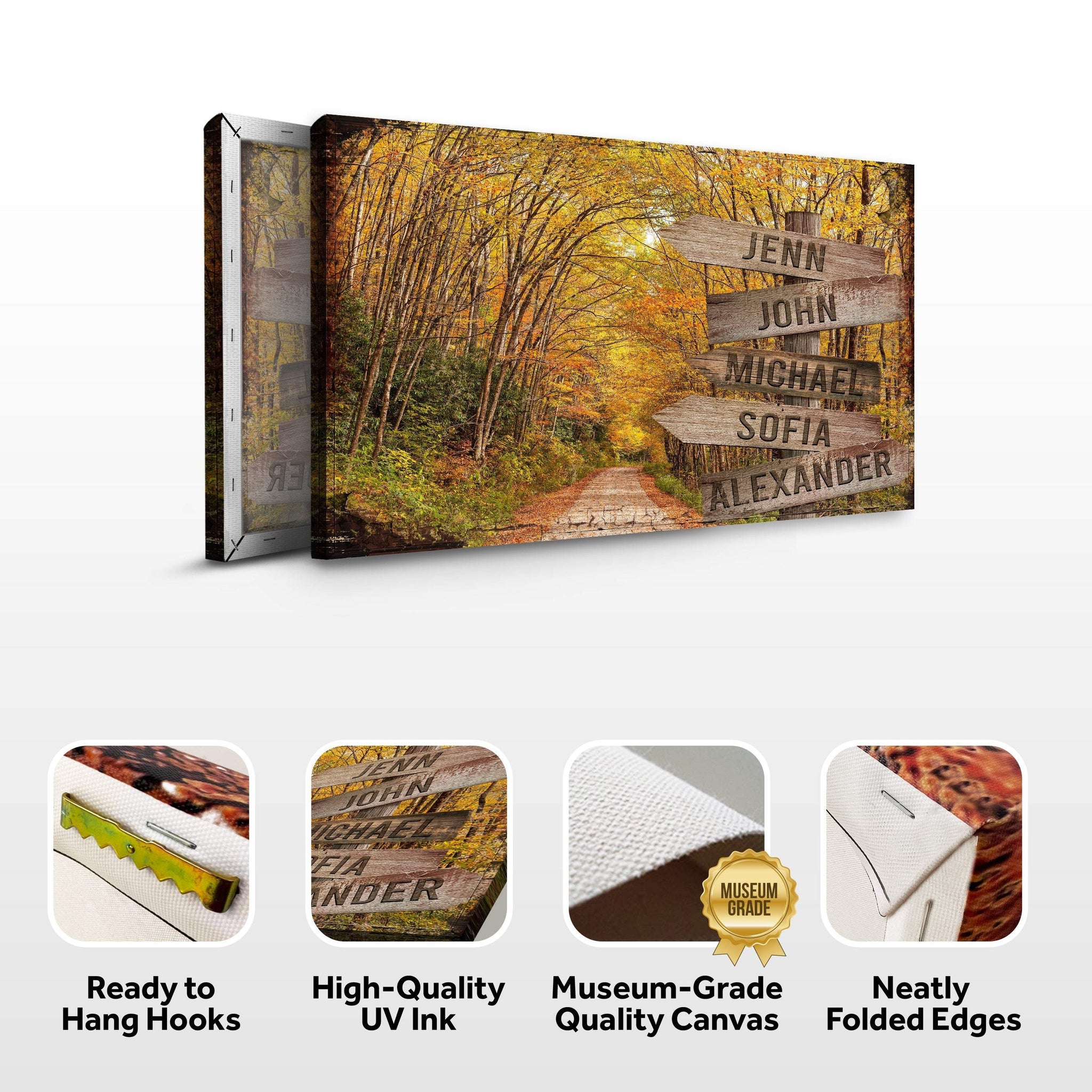 Autumn Road Family Name Sign - Tailored Canvases - Flyclothing LLC