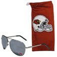 Arizona Cardinals Aviator Sunglasses and Bag Set - Siskiyou Buckle