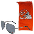 Kansas City Chiefs Aviator Sunglasses and Bag Set