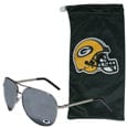 Green Bay Packers Aviator Sunglasses and Bag Set - Siskiyou Buckle