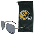 Green Bay Packers Aviator Sunglasses and Bag Set