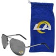 Los Angeles Rams Aviator Sunglasses and Bag Set - Siskiyou Buckle