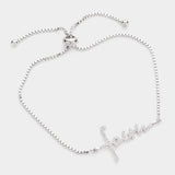 Faith CZ Message Charm Pull Tie Bracelet - Madeline Love - Flyclothing LLC