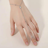 Delicate Flower Charm Accent Hand Chain Bracelet - Madeline Love - Flyclothing LLC