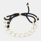 Colored Curb Chain Adjustable Bracelet - Madeline Love - Flyclothing LLC