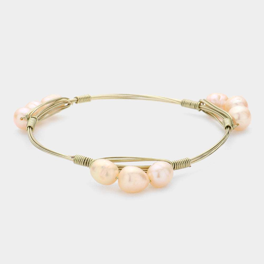Pearl Flexi-Wire Bracelet - Madeline Love - Flyclothing LLC