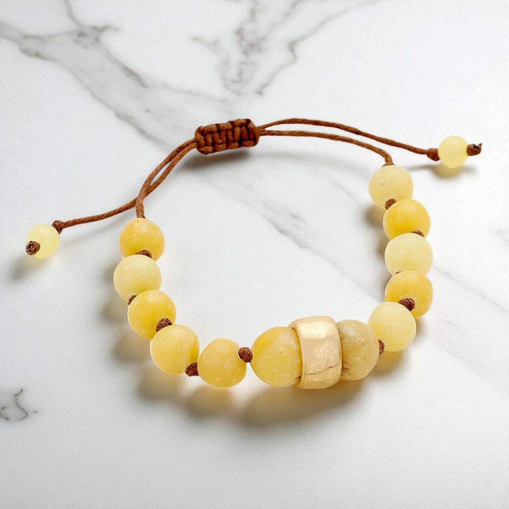 Beaded Adjustable Cinch Pull Tie Bracelet - Madeline Love - Flyclothing LLC