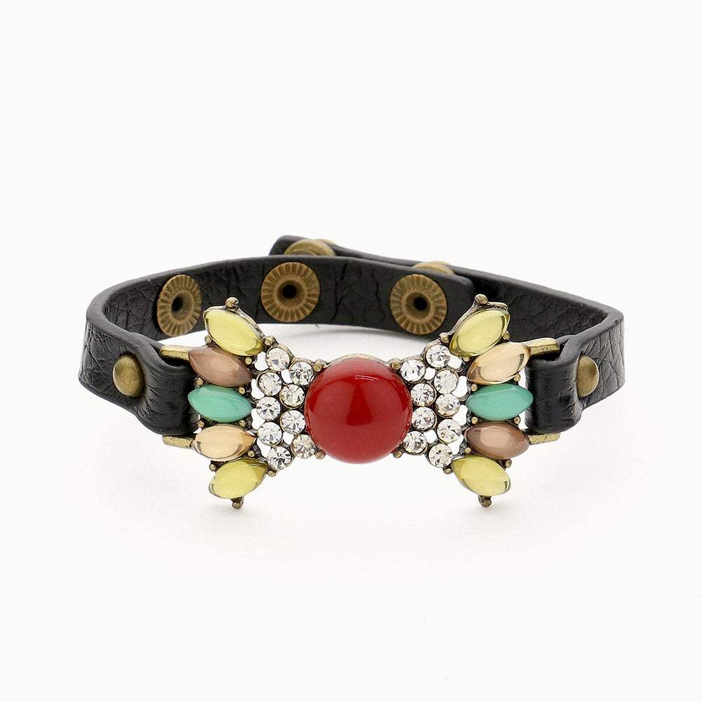 Multi Color Bead Snap Button Bracelet - Madeline Love - Flyclothing LLC