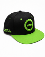 Type O Negative 
3D/Flat Embroidery Black/Green 6 Panel Flatbill Snapback Cap