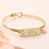 BFF Enamel Heart Charm Message Hook Bracelet - Madeline Love - Flyclothing LLC