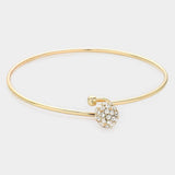 Crystal Pave Ball Hook Bracelet - Madeline Love - Flyclothing LLC