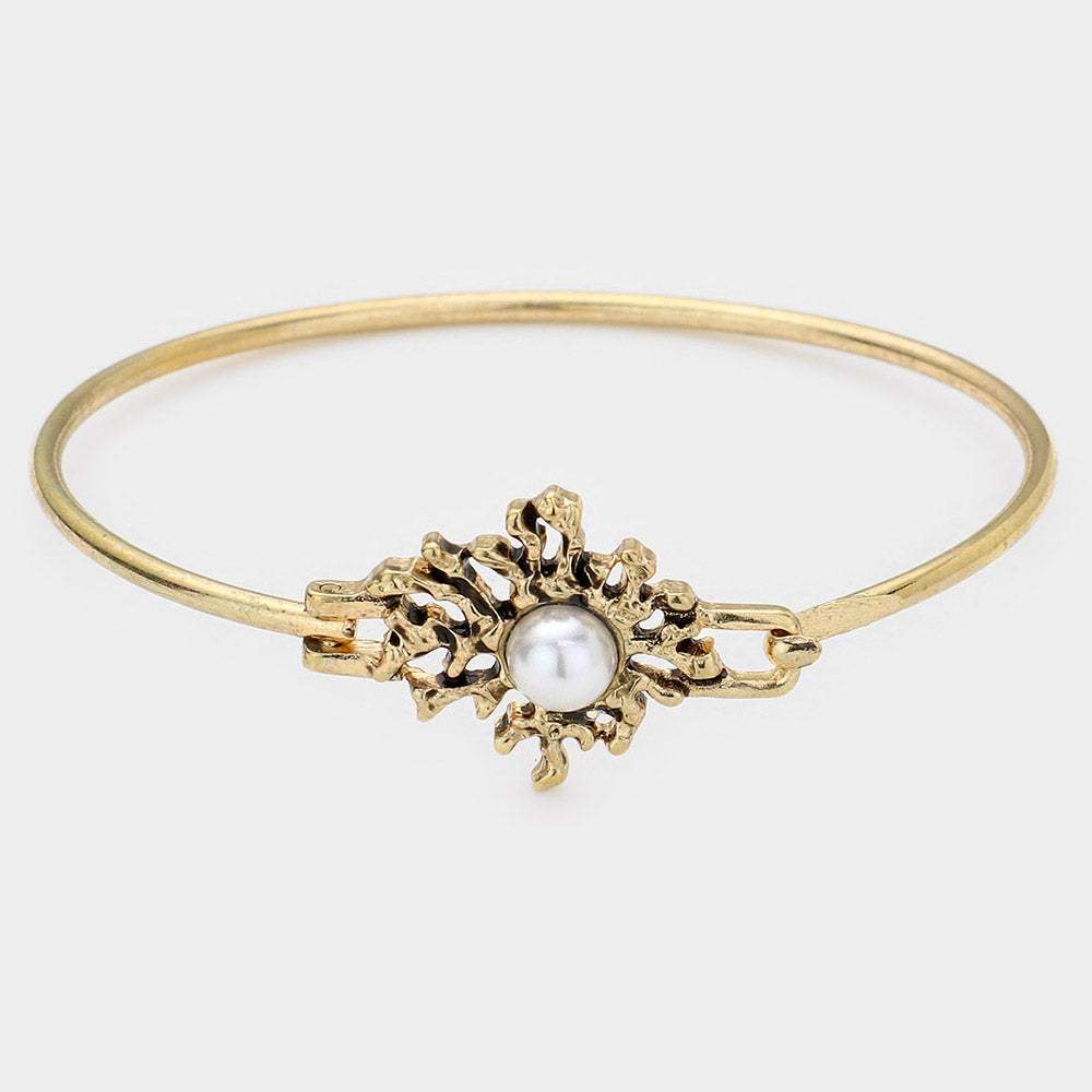 Vintage Pearl Bangle Bracelet - Madeline Love - Flyclothing LLC