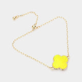 Quatrefoil Druzy Adjustable Pull Tie Bracelet - Madeline Love - Flyclothing LLC