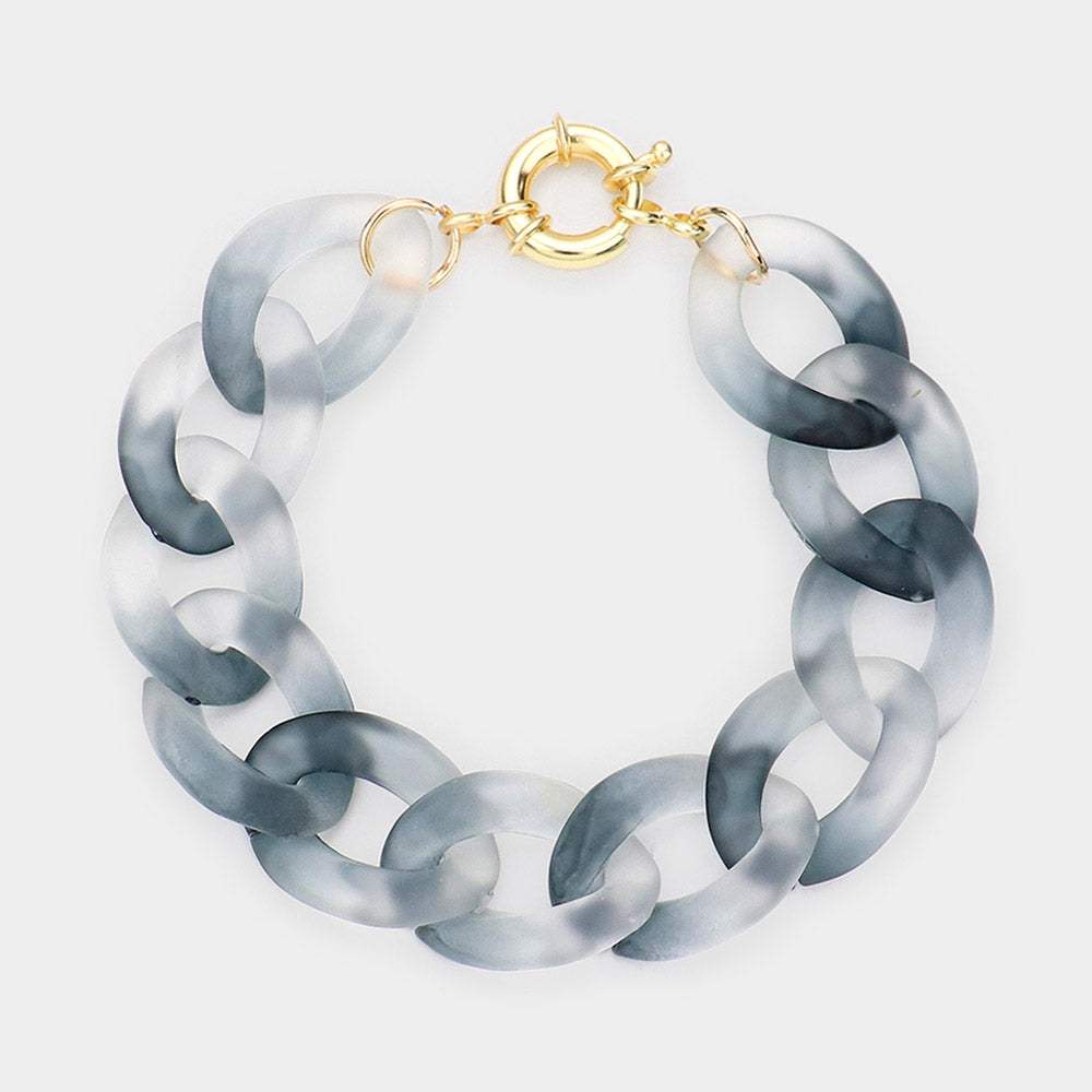 Ombre Resin Chain Link Bracelet - Madeline Love - Flyclothing LLC