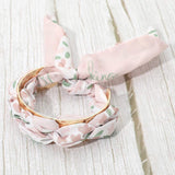 Adjustable Fabric Scarf Knot Wrap Metal Cuff Bracelet - Madeline Love - Flyclothing LLC
