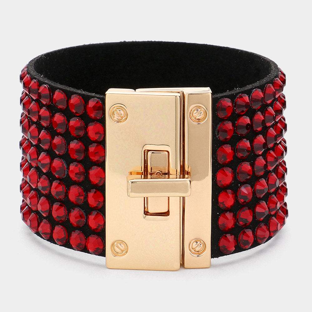 7-Row Rhinestone Bling Studded Bracelet - Madeline Love - Flyclothing LLC
